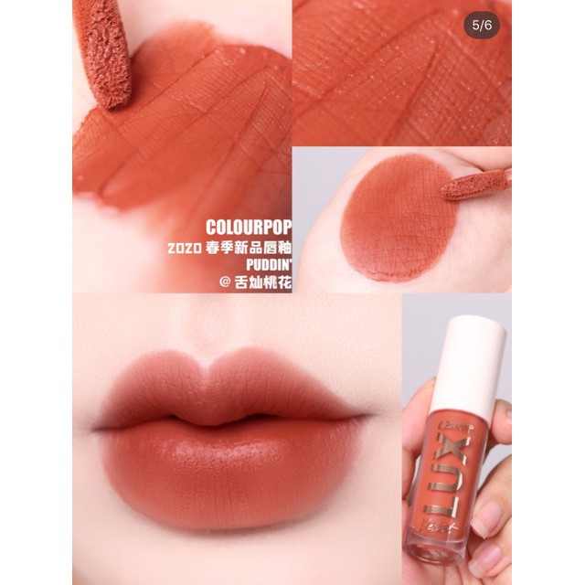 Son Kem Colourpop Lux Velvet Liquid Lipstick màu puddin' lux liquid lip (Có Sẵn - Bill Mỹ)