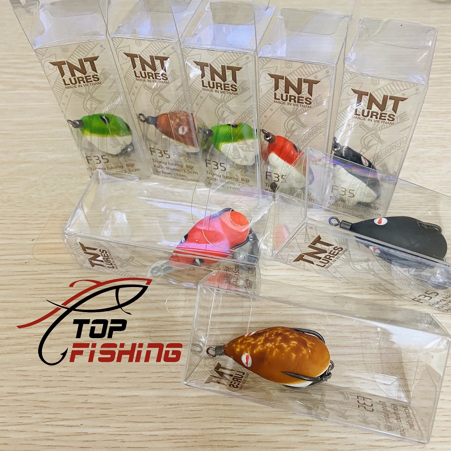 Nhái Hơi F35 TNT Lures ( Tặng Thìa Vàng Độ ) Dài 35mm - Nặng 8gam - Action Chìm - TopFishing