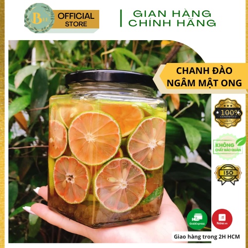 Mật Ong Ngâm Chanh Đào - Hũ 500ml - Chanh Đào Mật Ong Hoa Cafe Rừng Đắk Lắk