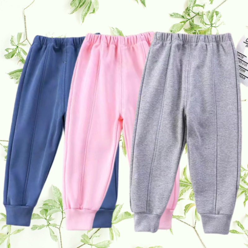 Quần nỉ bé trai bé gái, quần giữ nhiệt cho bé chất nỉ dày dặn có lót lông giữ ấm cho bé mùa đông QD8