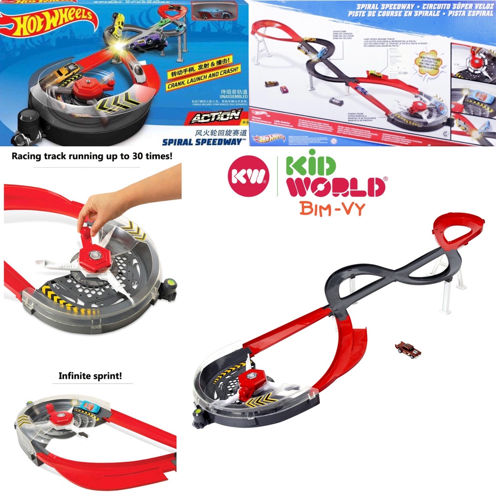 Bộ đường ray đua Hot Wheels Spiral Speedway X2589.