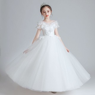 [ HÀNG CÓ SẴN] Váy đầm dạ hội công chúa cho bé gái 4-15 tuổi KD019 video hàng thật