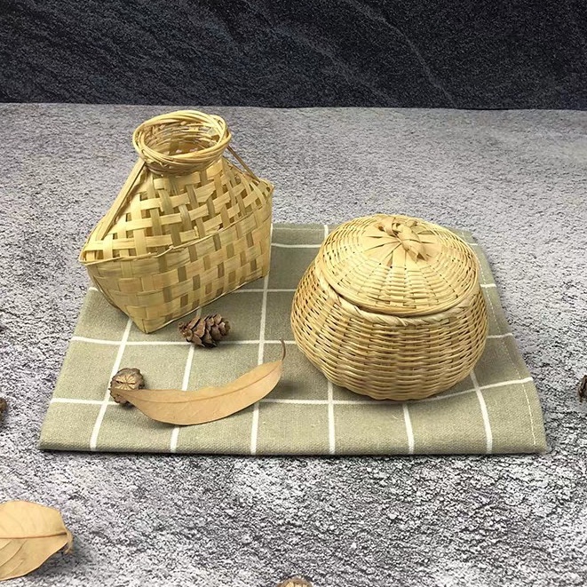 Hộp tre đan thủ công BamboooEco đựng đồ dùng nhà bếp