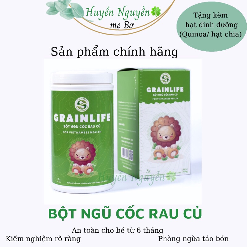 BỘT NGŨ CỐC ĂN DẶM RAU CỦ CHO BÉ ĂN NGON. ÍT TÁO BÓN TĂNG CÂN ĐỀU