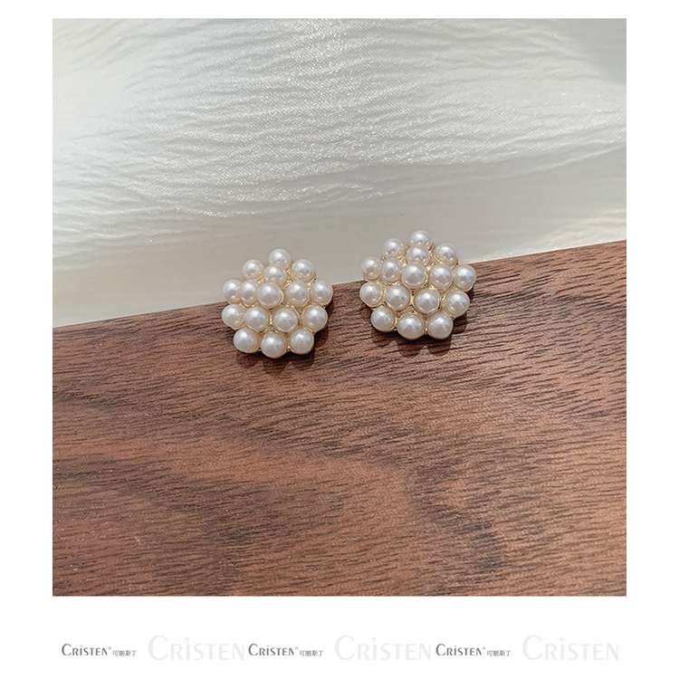 Bông tai chốt xỏ bạc 925 đính ngọc trai xinh xắn hợp thời trang