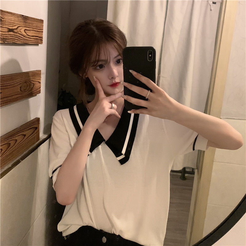 Áo Thun Polo Ngắn Tay Phong Cách Hàn Quốc Dành Cho Nữ | BigBuy360 - bigbuy360.vn