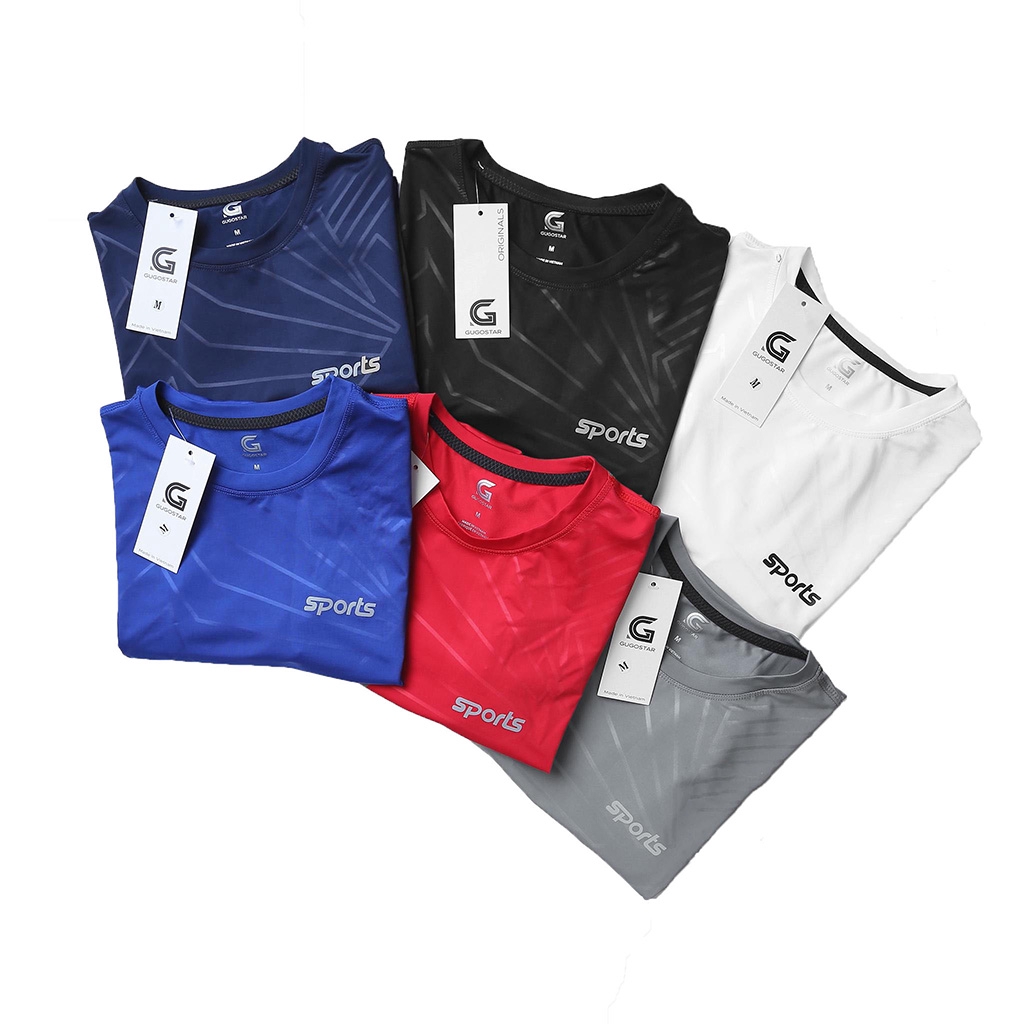 Áo Thun Nam Thể Thao SỌC NHUYỄN GUGOSTAR G370, Chất Thun Lạnh, Co Giãn 4 Chiều | BigBuy360 - bigbuy360.vn