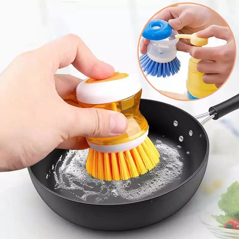 Cọ Rửa Chén Dĩa Có Ngăn Chứa Dung Dịch Tiện Lợi
