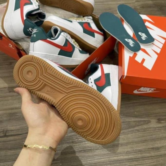 Giày thể thao nike_AF1 vệt nâu, Giày sneaker air force 1 low premium white brown nam nữ cực chất dễ phối đồ 2021