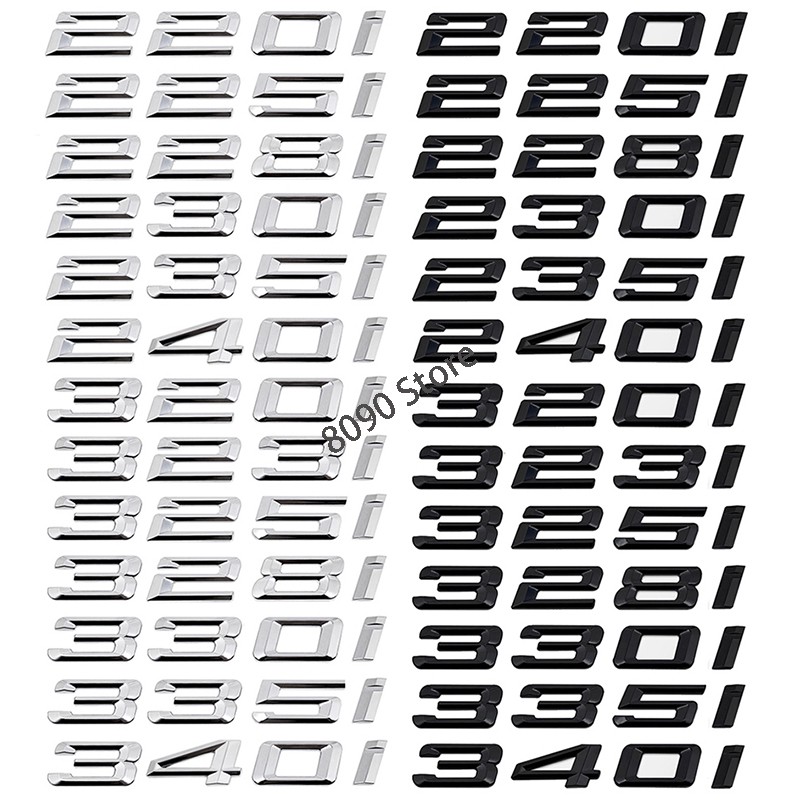 Metal Car Rear Sticker for BMW Letter 220i 225i 228i 230i 235i 240i 320I 323i 325i 328i 330i 335i 340i Auto Trunk Emblem Badge Decal