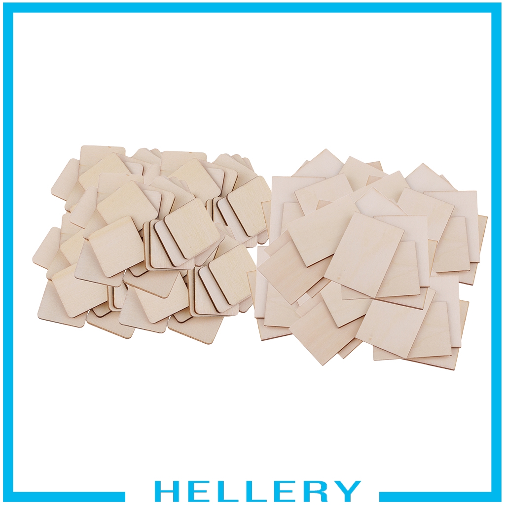 Set 100 Tấm Lót Ly Bằng Gỗ Hình Vuông / Chữ Nhật / Chữ Nhật DIY