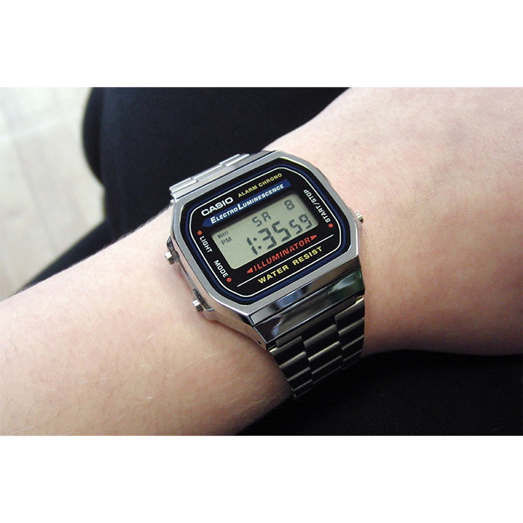 Đồng hồ nam nữ casio A159W - A158WA- A168WA dây kim loại Chống Nước 5 ATM -Tuổi thọ