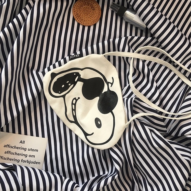 Túi Xách Canvas In Hình Snoopy Đáng Yêu