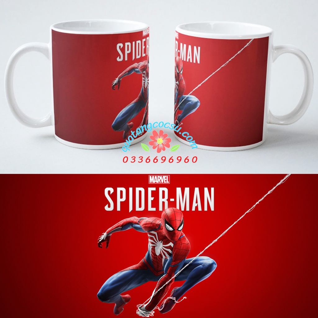 Cốc Sứ Spider Man Nhiều Mẫu, Cốc Spider Man Loại 1, Cốc Marvel
