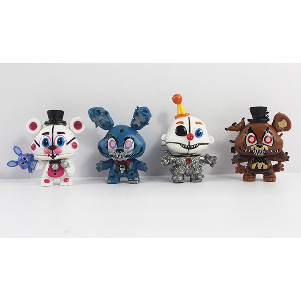 Set 6 Mô Hình Búp Bê Chú Gấu Bonnie Foxy FNAF Dễ Thương Cho Bé