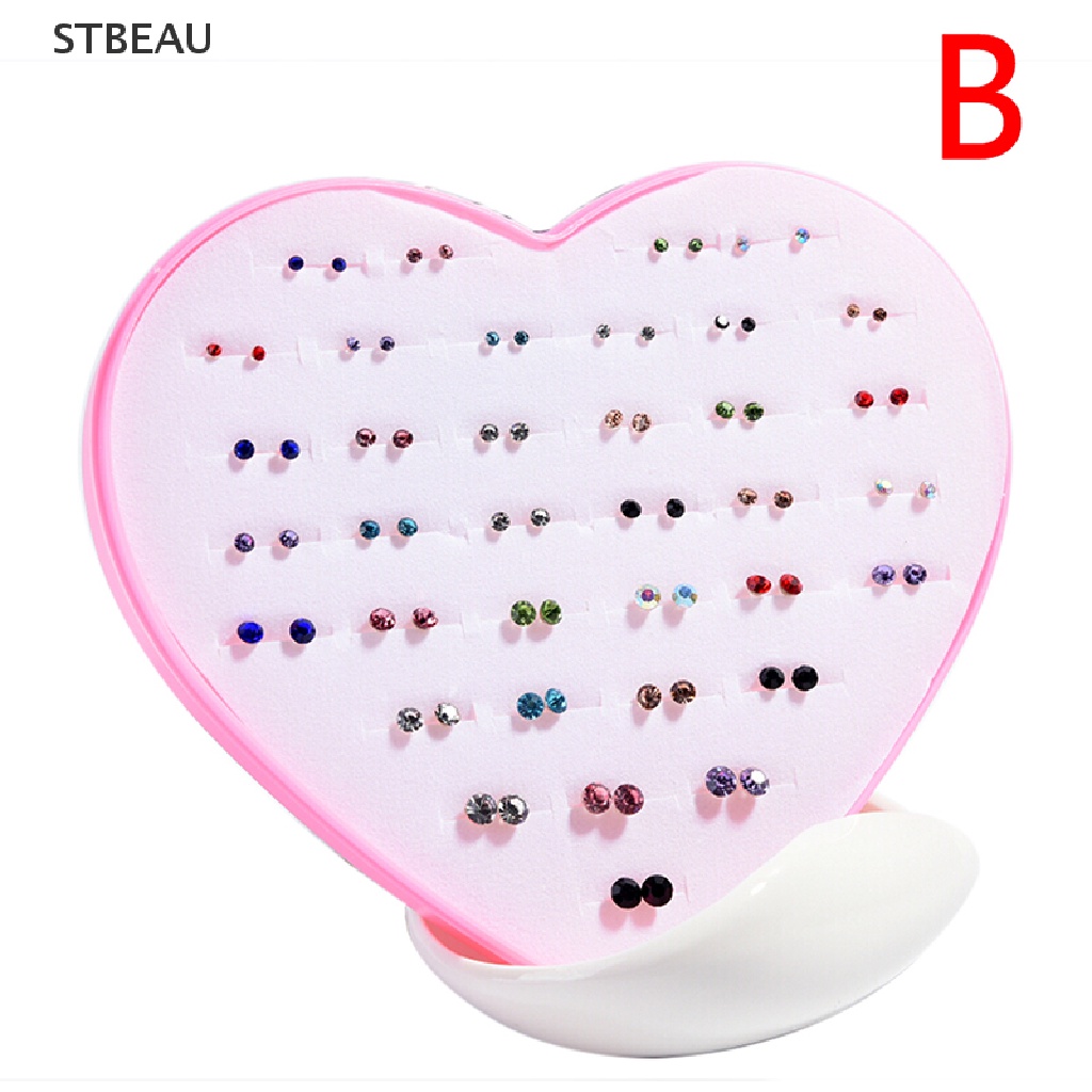 Set 36 Đôi Khuyên Tai Hình Hoa Đính Đá Thời Trang Cho Nữ