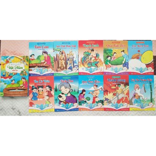 ❤ Combo 10 tập tranh cổ tích chọn lọc, song ngữ Anh - Việt.
