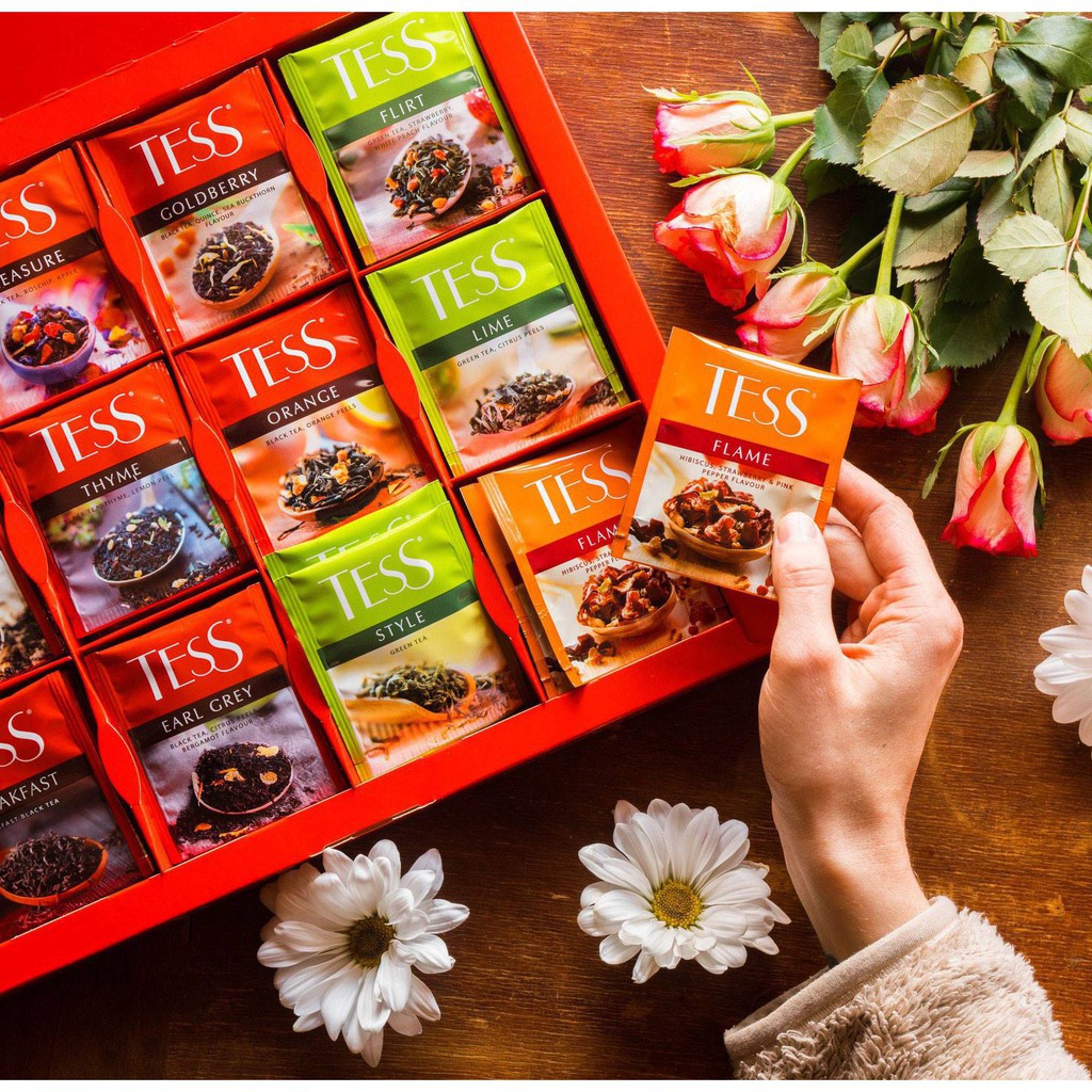 HỘP QUÀ - HỘP TRÀ TESS TEA BAG COLLECTION 12 VỊ 60 GÓI