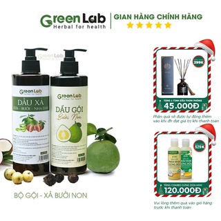 Dầu gội bưởi-dầu gội đầu thảo dược ngăn rụng tóc kích thích mọc tóc an toàn cho phụ nữ mang thai GREENLAB - 500ML