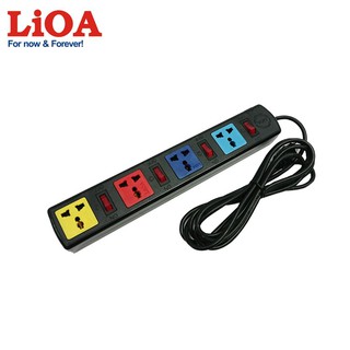Ổ cắm dây 4 công tắc 4 ổ 3 chấu 5m 4DOF52N - Lioa