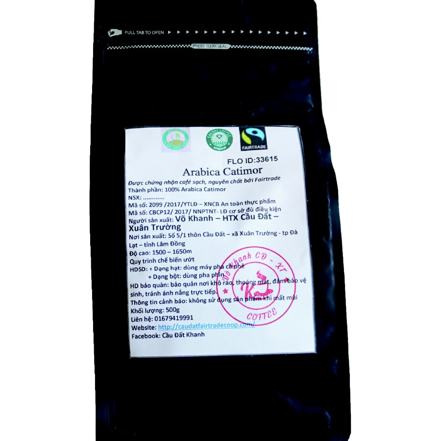 [Phân phối chính hãng] Cà phê Arabica Catimor- VÕ KHANH CẦU ĐẤT túi 500gr | BigBuy360 - bigbuy360.vn