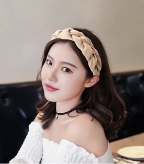 Bờm lụa tết băng đô cài tóc