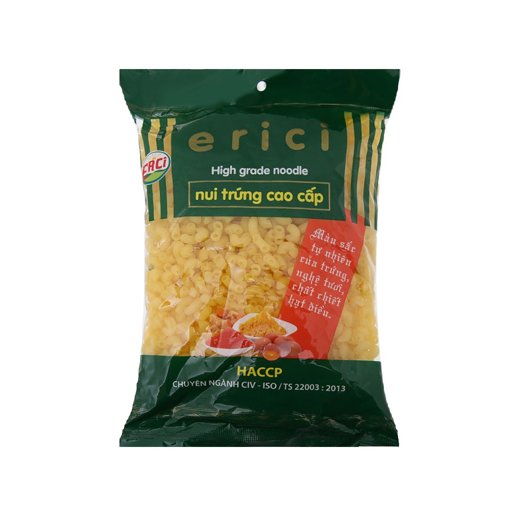 Nui trứng chữ C cao cấp Erici gói 400g