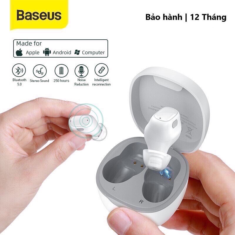 ✅Tai Nghe Bluetooth Không Dây Baseus WM01 TWS Chống Ồn Bluetooth 5.0 Công Nghệ Chống Tiếng Ồn Mới Nhất