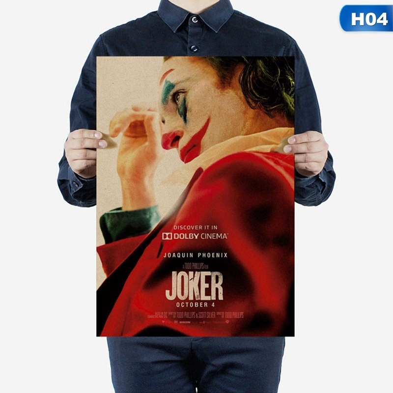 Tấm áp phích treo chuyên dùng để trang trí tường hình joker phim the joker kích thước 51x35cm