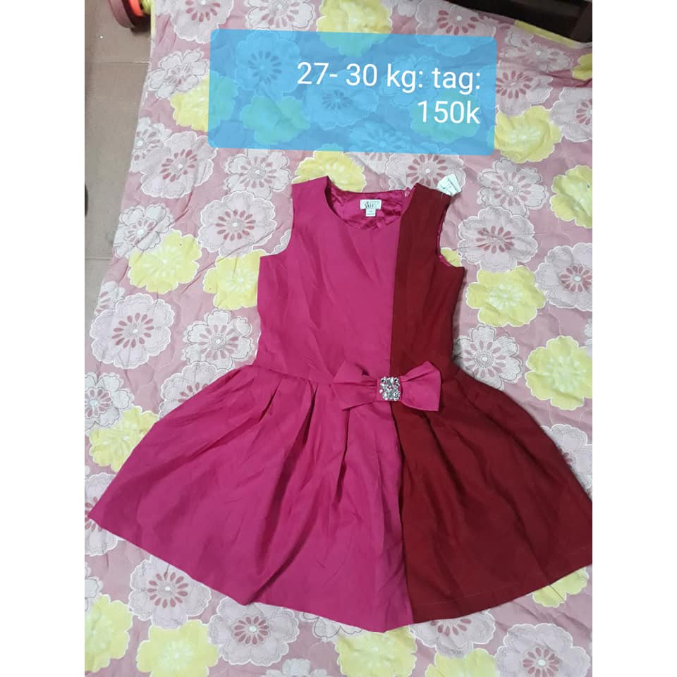 áo đầm hồng cho bé 27-30 kg ms11