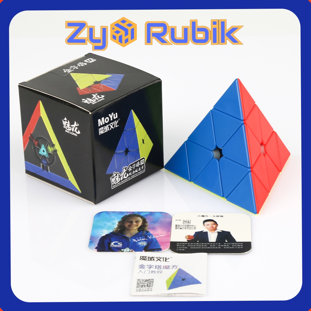 [Rubik biến thế] Rubik Kim Tự Tháp Meilong Pyraminx M Stickerless không viền ( Có nam châm ) - ZyO Rubik