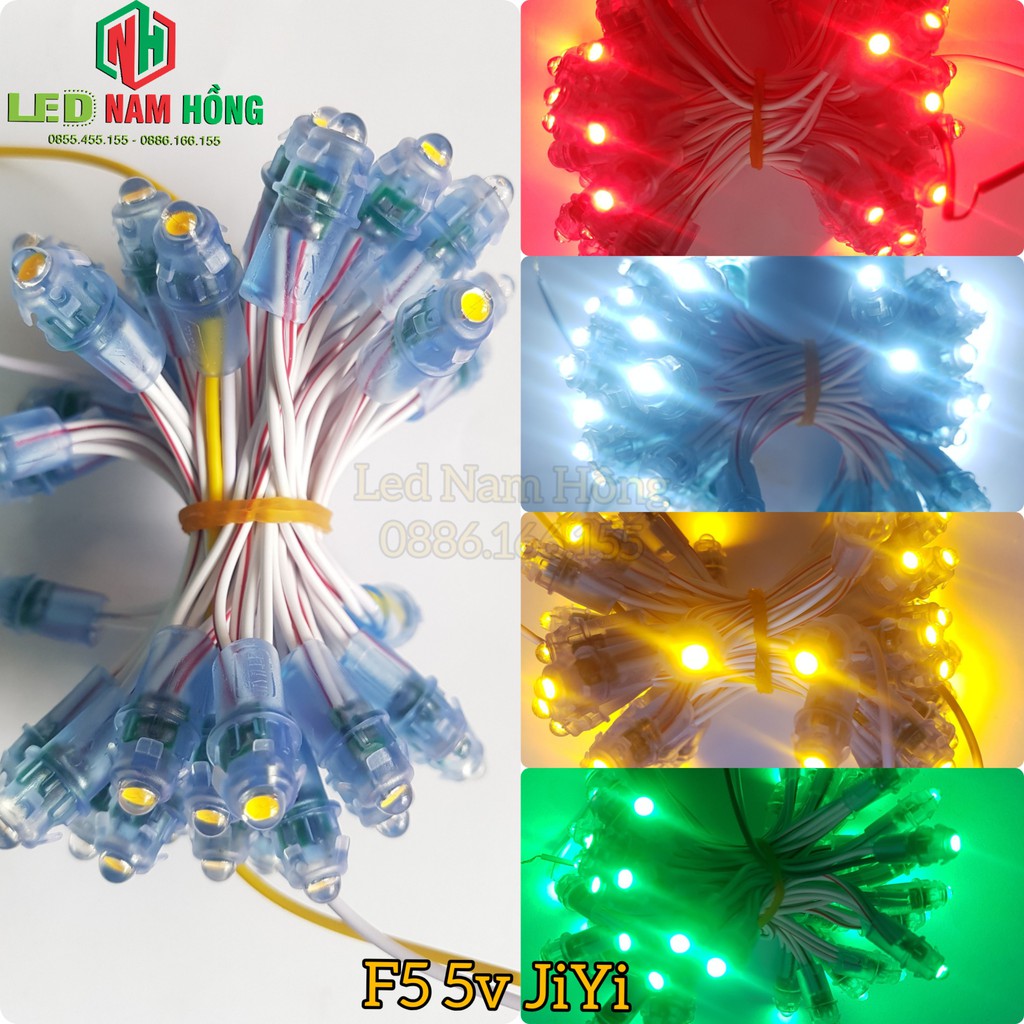 (SHIP TỪ 5 BÓ)Led đúc F5 phi 9 - 5V (bó 50 bóng) loại tốt