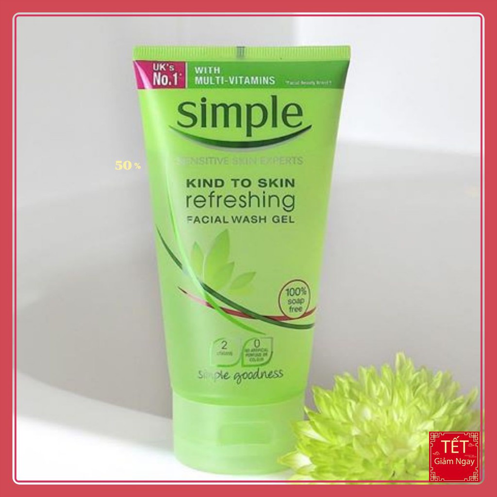 SỮA RỬA MẶT Simple refreshing facial wash UK 150ml