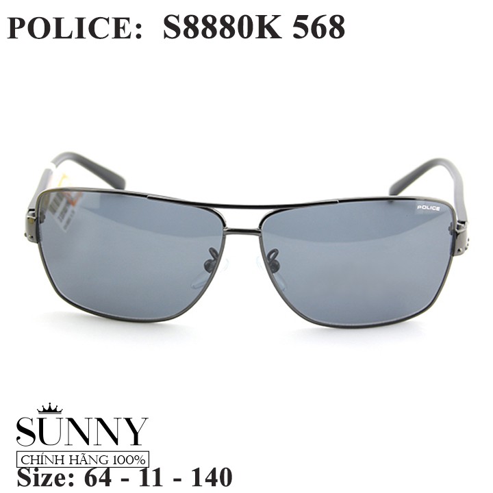 Kính mát thời trang Police S8880K nhiều màu, thiết kế dễ đeo bảo vệ mắt