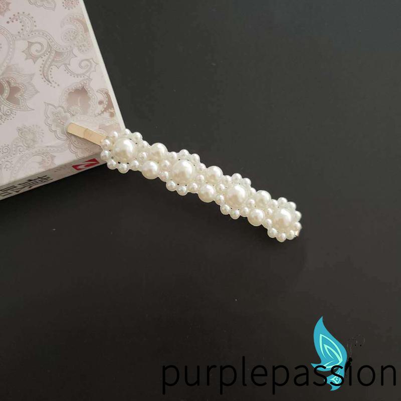 Kẹp Tóc Đính Ngọc Trai Nhân Tạo Phong Cách Công Chúa Ngọt Ngào Lãng Mạn Cho Bé Gái