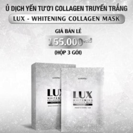 💥Chính Hãng 100%💥 Ủ trắng da lux tinh chất collagen yến tươi hộp 3 gói