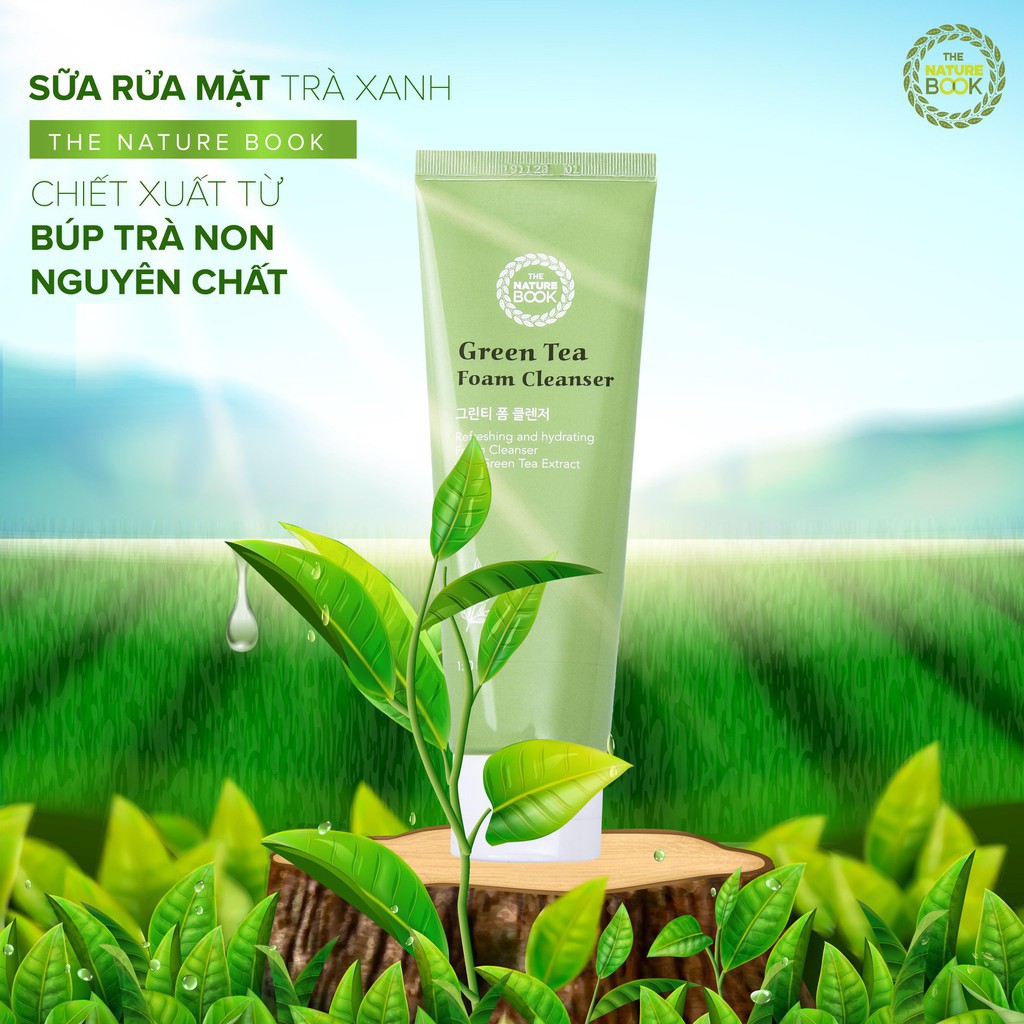 Sữa rửa mặt trà xanh The Nature Book  The Nature Book Green Tea Foam Cleanser