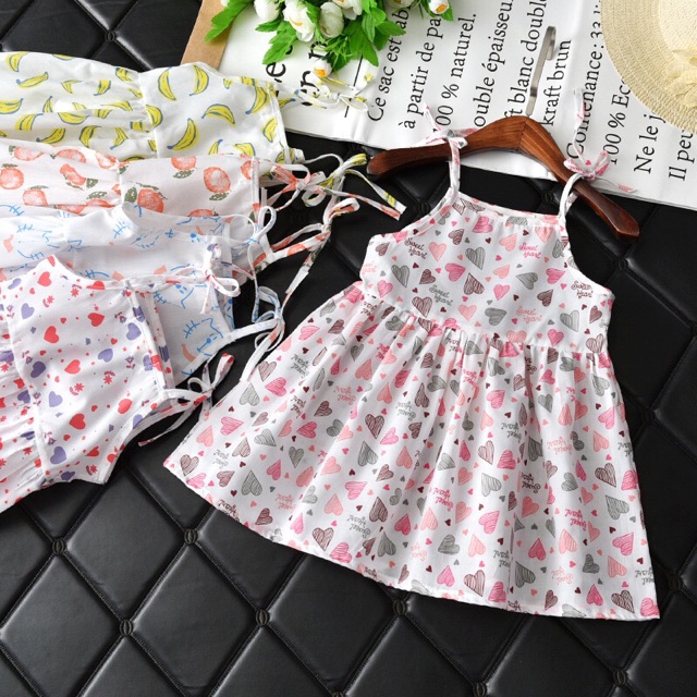 Váy Hoạ Tiết Bé Gái