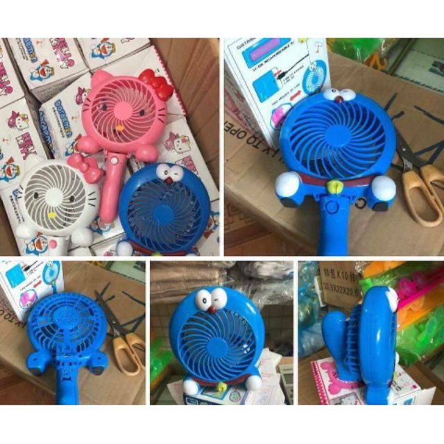 Quạt tích điện mini Hello kitty