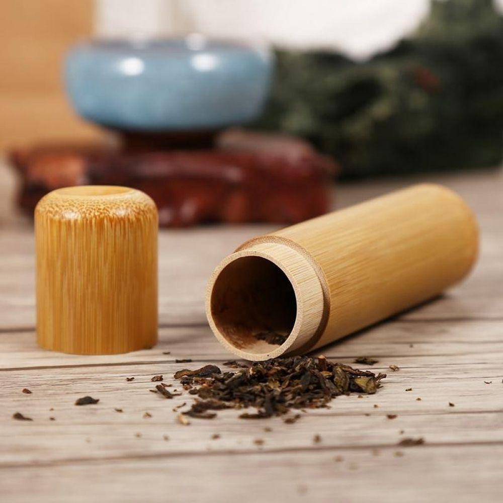 Hũ Đựng Trà Bằng Tre Tự Nhiên Có Nắp Đậy Thiết Kế Tinh Tế Tiện