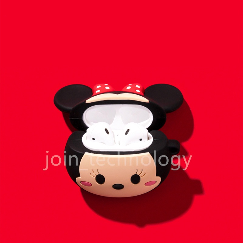 Vỏ bảo vệ hộp sạc tai nghe Airpods Pro/1/2 bằng silicon mềm họa tiết hoạt hình dễ thương