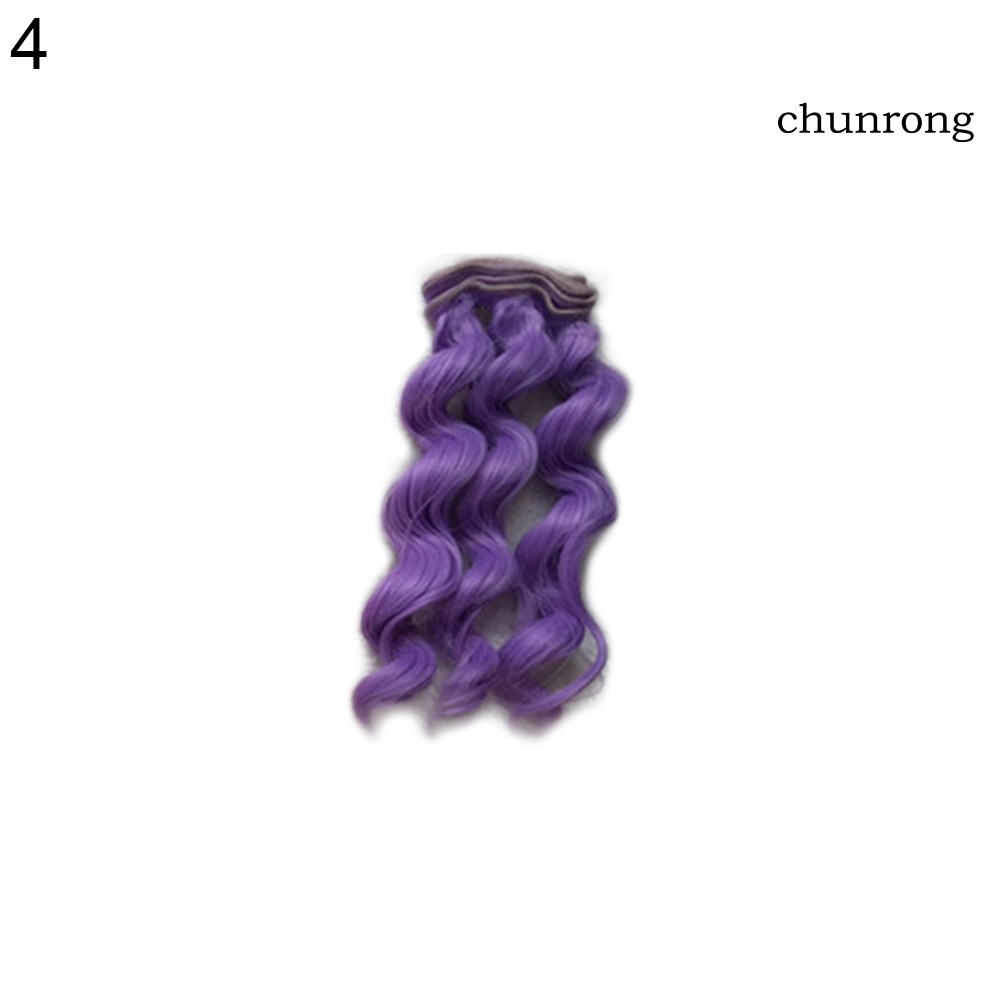 CR+15cm Beautiful Girl Doll Toy DIY Wig Curly Wavy Hair Children BJD Accessories