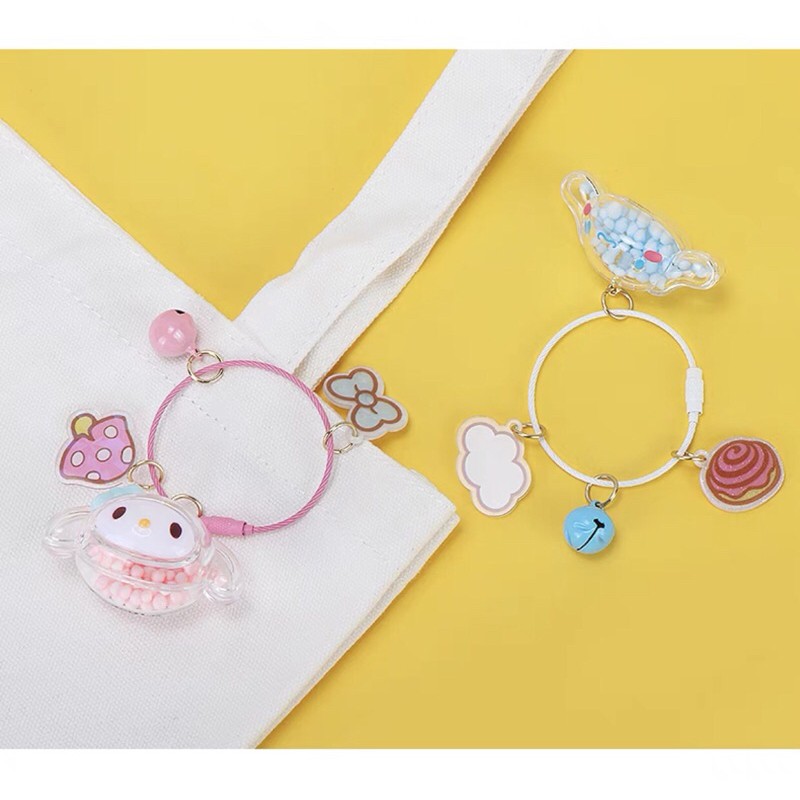 [Ảnh Thật] BST Sanrio Miniso - Móc khoá trong suốt hình Cinnamoroll My Melody Pompompurin Hello Kitty