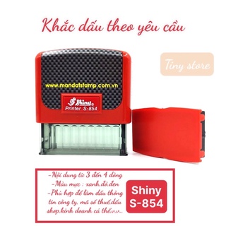Khắc dấu theo yêu cầu,khắc từ 3 đến 4 dòng,con dấu S854