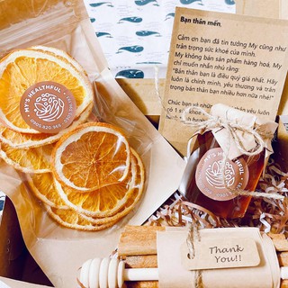 SET TRÀ CAM QUẾ MẬT ONG CAO CẤP + THIỆP HANDMADE