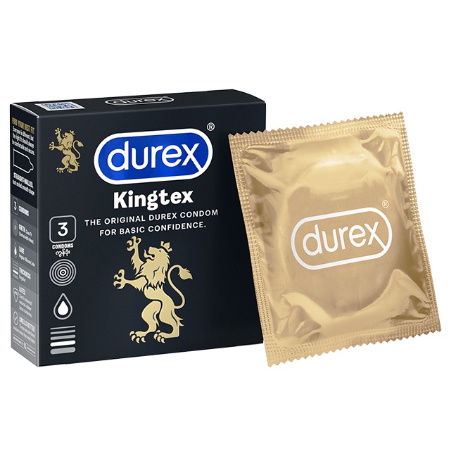Bao cao su Durex Kingtex (Hộp 3 cái)