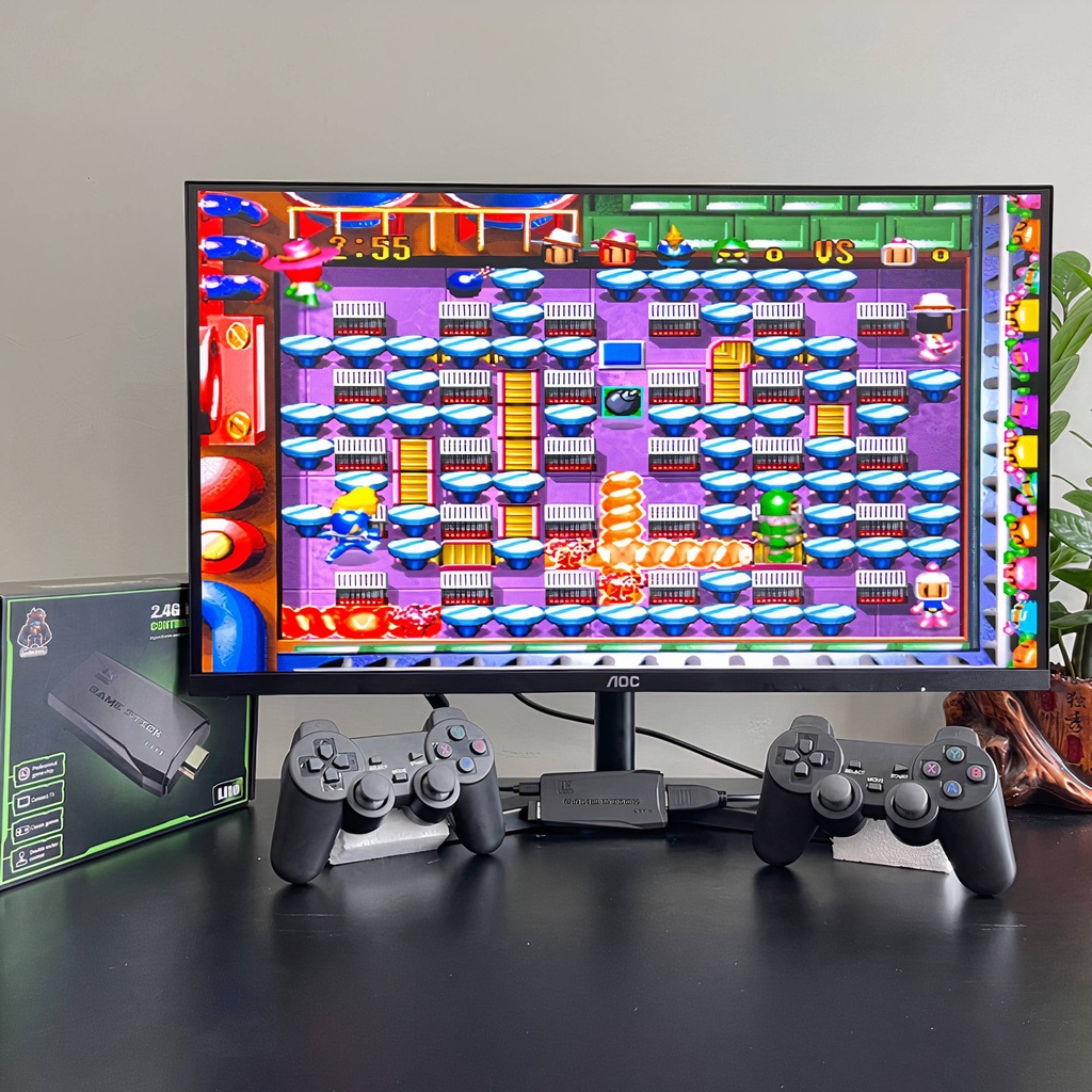 Game Stick 4K - M8 + Tay cầm cao cấp, cài sẵn 10.000 game + 30 game mới, máy điện tử 4 nút HDMI cầm tay không dây | BigBuy360 - bigbuy360.vn