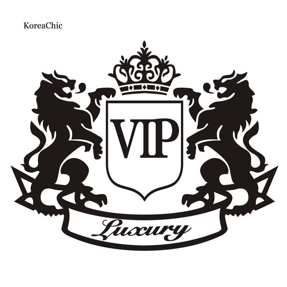 Decal dán trang trí xe hơi hìn Logo VIP