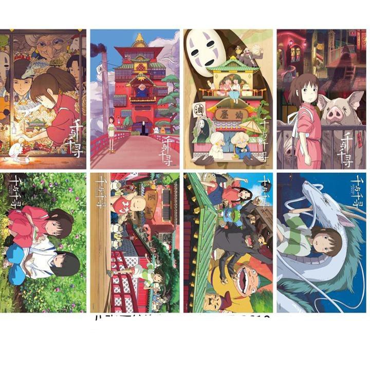 Poster Spirited Away Vùng đất linh hồn Sen to Chihiro no Kamikakushi tranh treo album ảnh in hình anime chibi đẹp