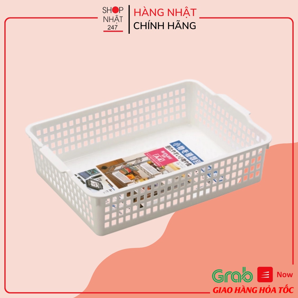 [Hỏa Tốc HN] Khay đựng giấy A4, đựng đồ đa năng có tay cầm Inomata màu trắng Nội Ðịa Nhật Bản